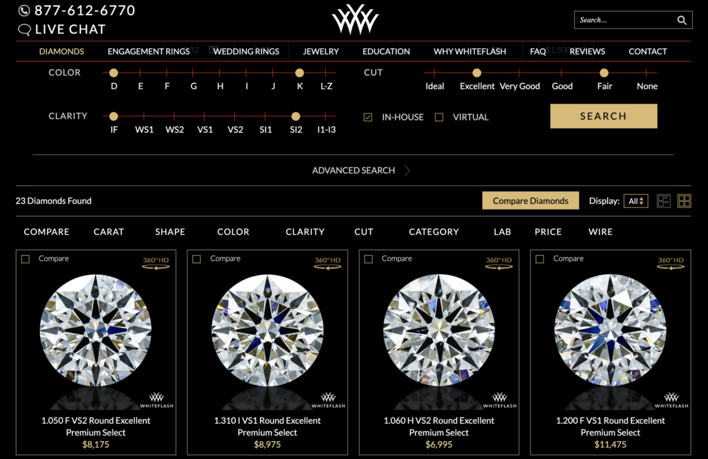 Whiteflash offers some of the highest-quality diamonds in the world.