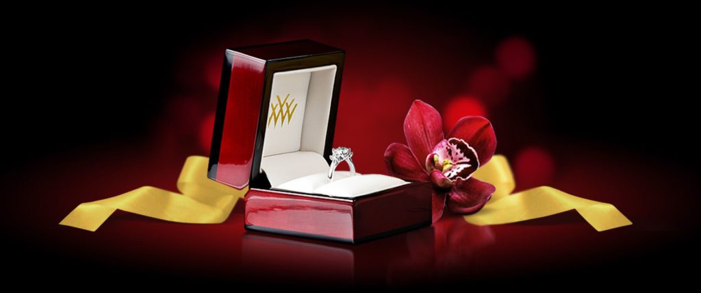 Whiteflash review: A Whiteflash diamond engagement ring presented in its box.